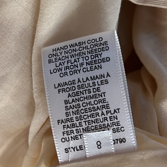 REBECCA TAYLOR Vintage 80’s Inspired Buttercream 1/2 Sleeve Faille Dress - Picture 16 of 16